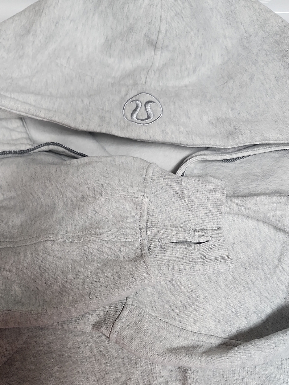 lululemon athletica Light Gray Zip Hoodie